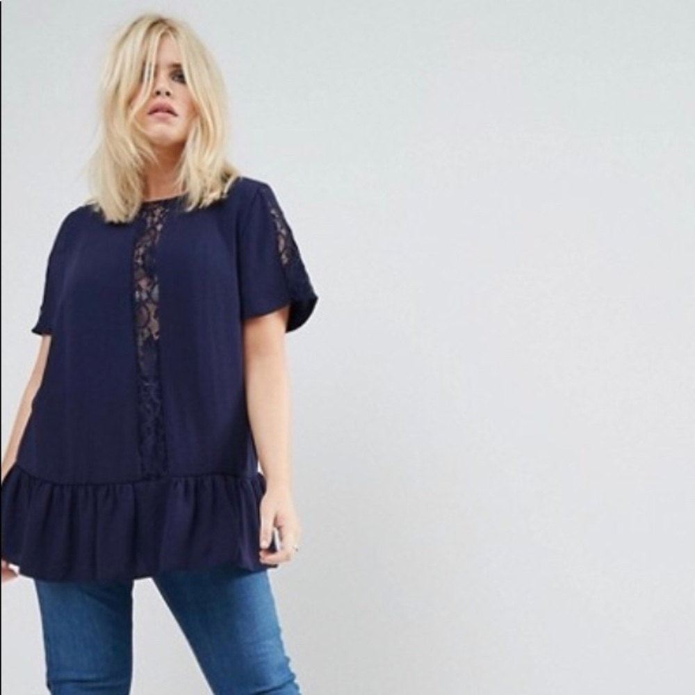 ASOS Smock Top with Lace Insert